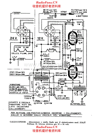 Gallo Condor 2114-T Pullman power supply and AF unit 电路原理图.pdf