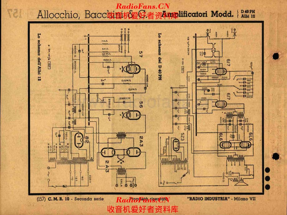 Allocchio Bacchini D 40 PN Albi 12 A 电路原理图.pdf_第1页
