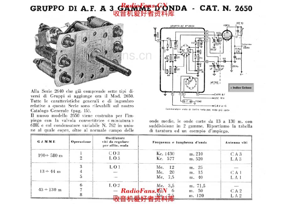 Geloso 2650 RF Unit 电路原理图.pdf_第1页
