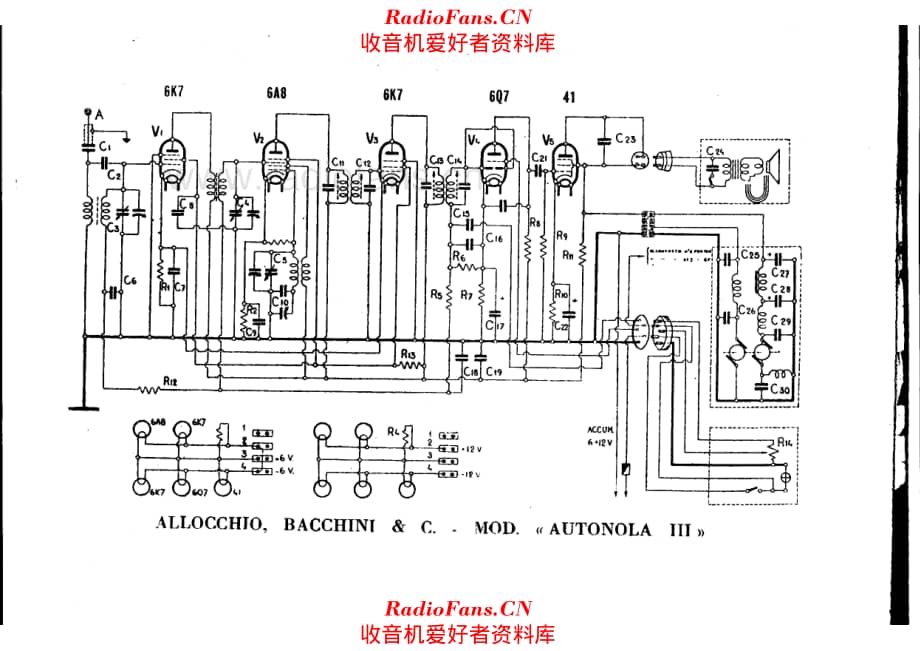 Allocchio Bacchini Autonola III 电路原理图.pdf_第1页