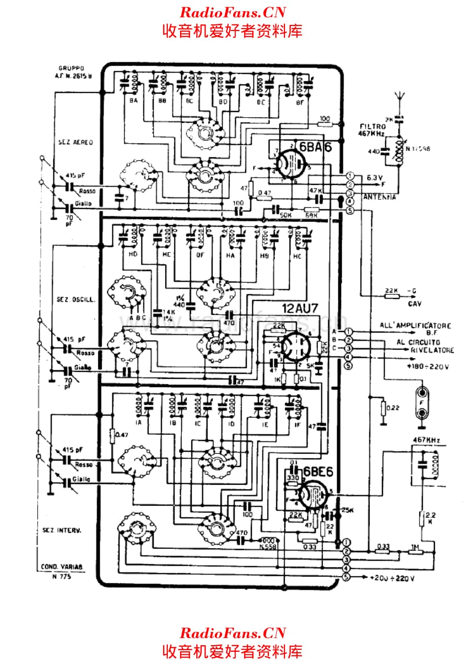 Geloso 2615B RF Unit 电路原理图.pdf_第1页