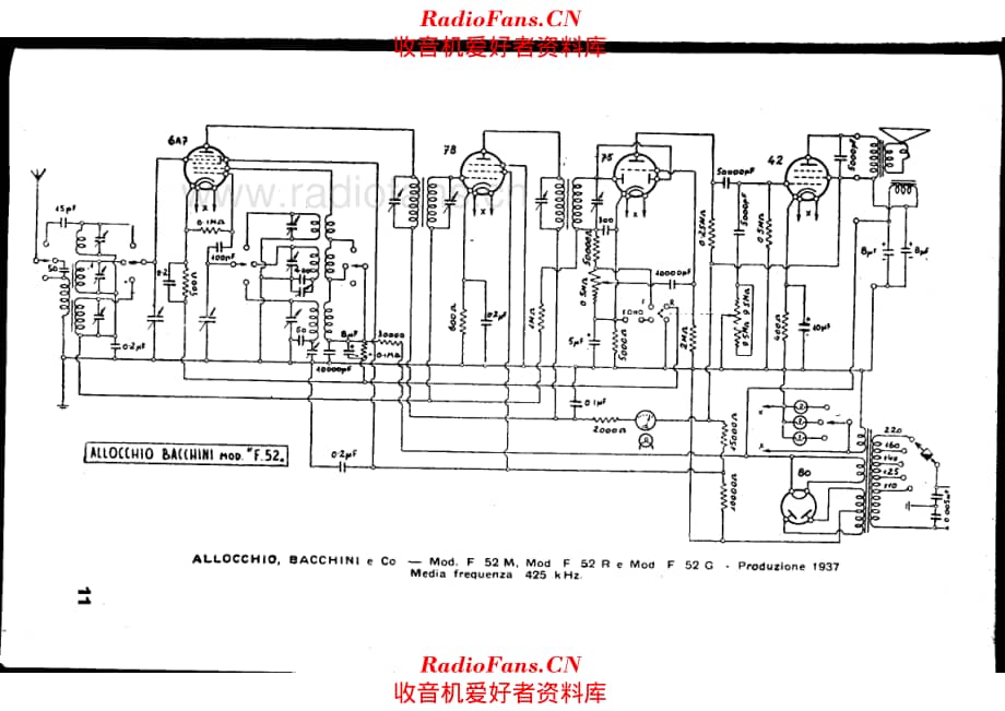 Allocchio Bacchini F52 电路原理图.pdf_第1页