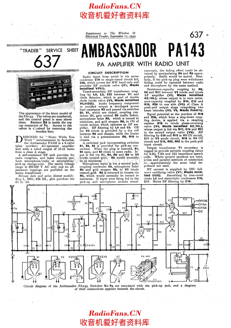 Ambassador PA143 电路原理图.pdf_第1页