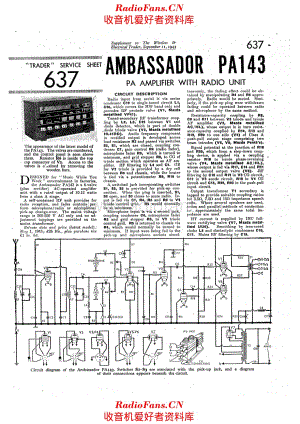 Ambassador PA143 电路原理图.pdf