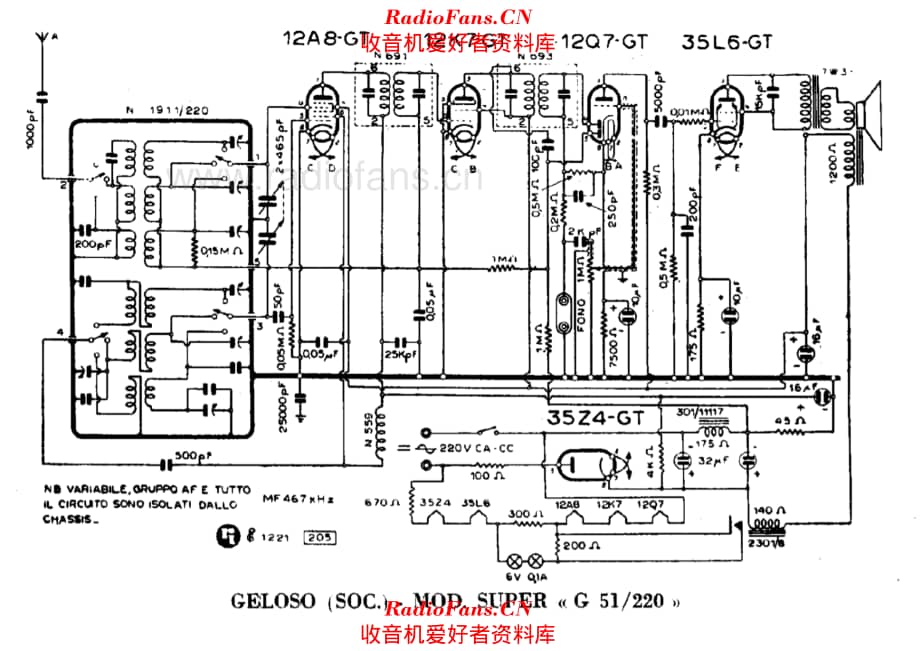 Geloso Super G51-220 电路原理图.pdf_第1页