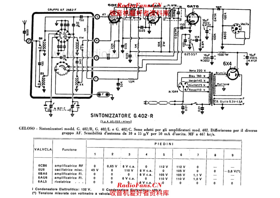 Geloso G402R Tuner 电路原理图.pdf_第1页