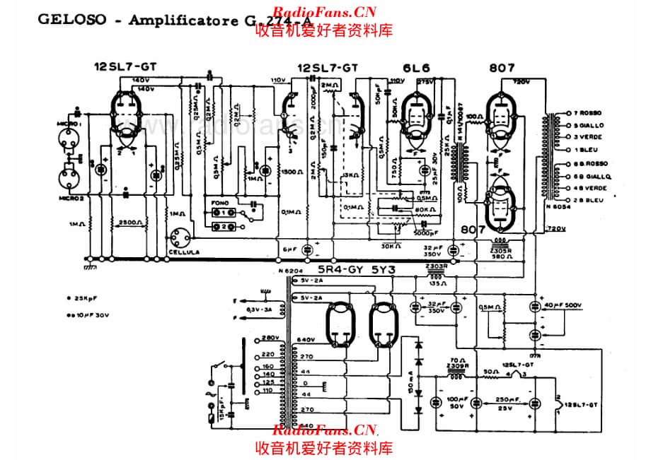 Geloso G274A Amplifier alternate 2 电路原理图.pdf_第1页