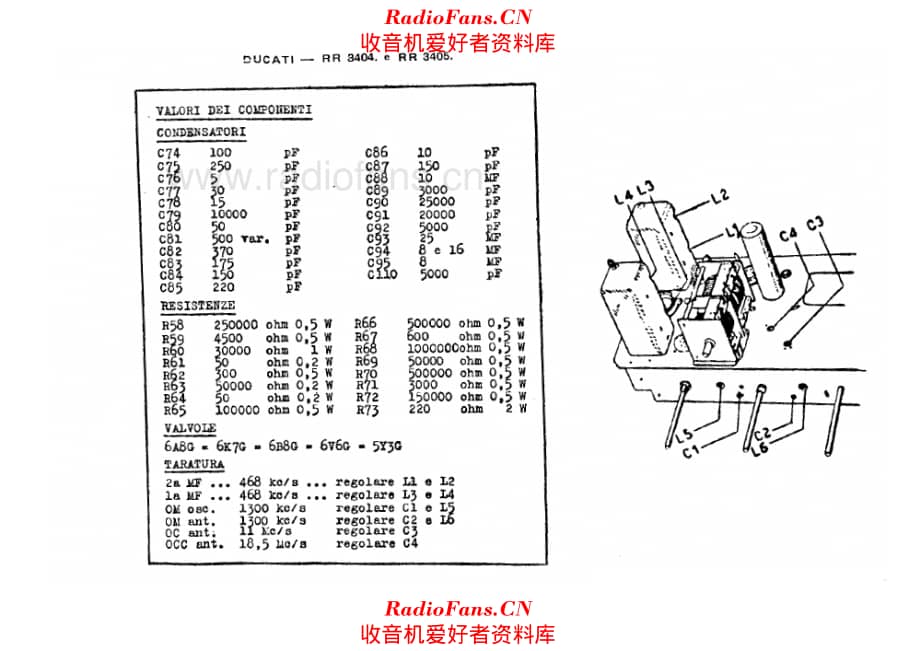 Ducati RR3404 RR3405 fono componenti 电路原理图.pdf_第1页