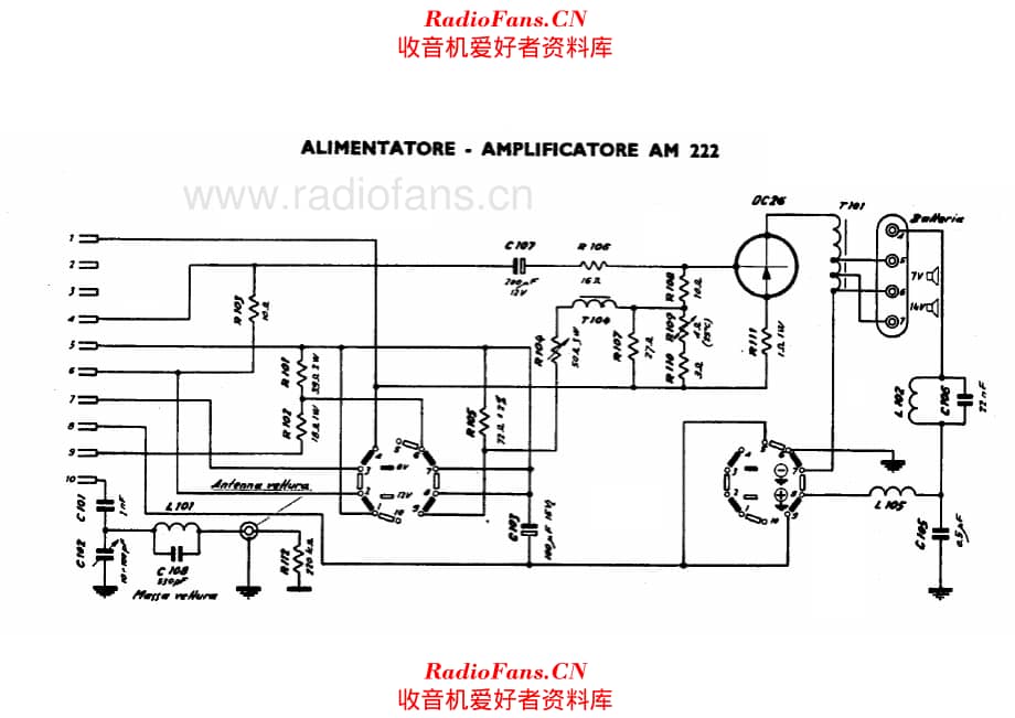 Autovox Transmobil 2 - AM222 amplifier 电路原理图.pdf_第1页