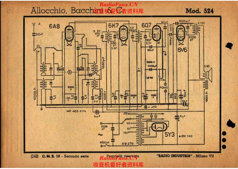 Allocchio Bacchini 524 2 电路原理图.pdf_第1页