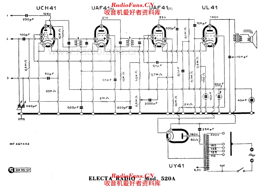Electa Radio 520A 电路原理图.pdf_第1页