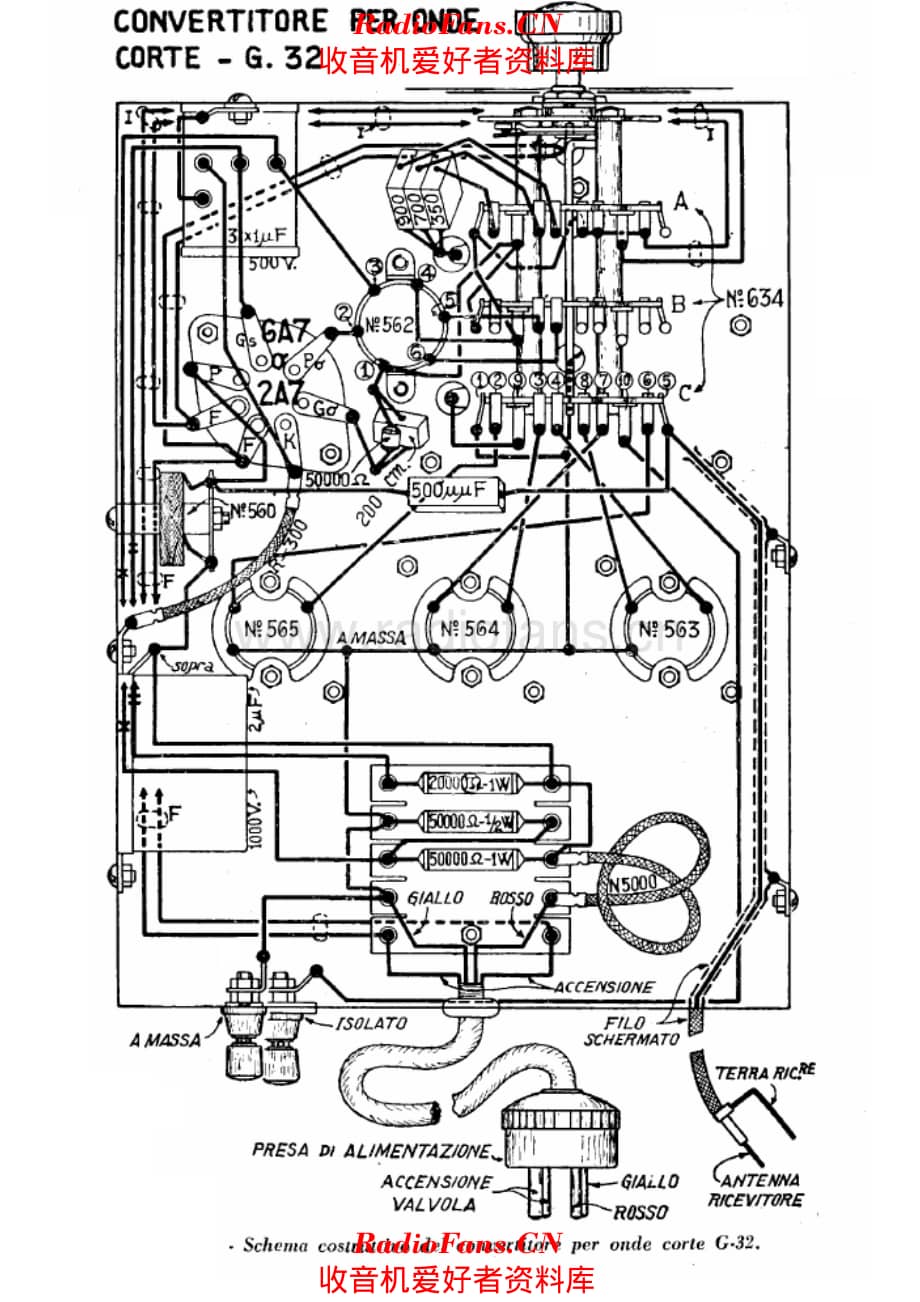 Geloso G32 Short Wave Converter assembly 电路原理图.pdf_第1页