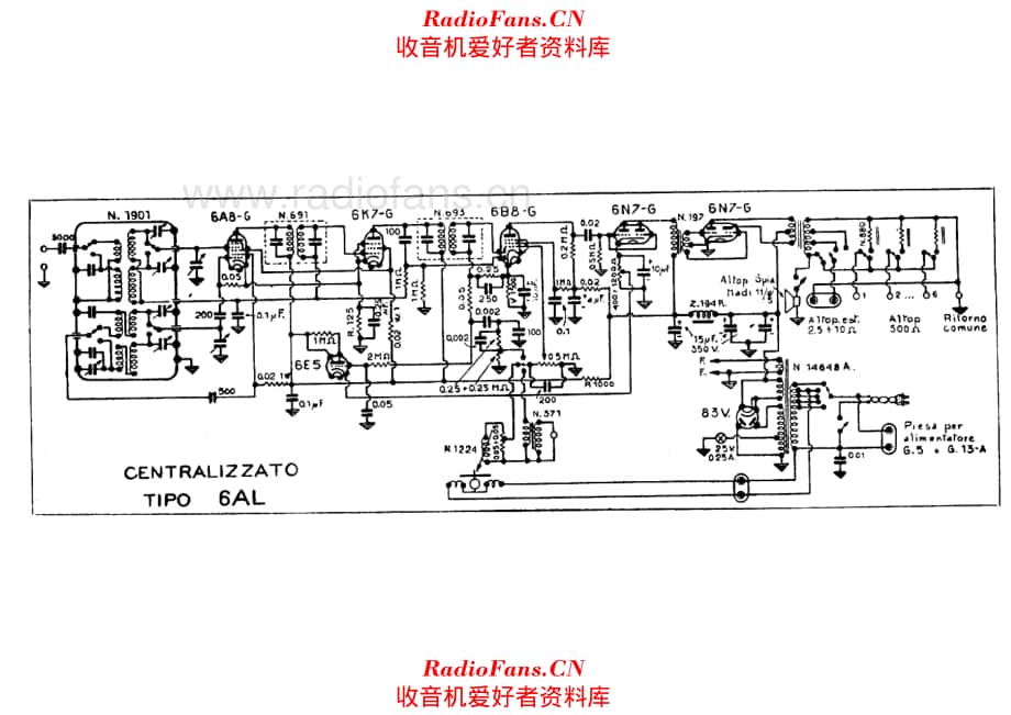 Geloso 6AL Radio amplifier 电路原理图.pdf_第1页