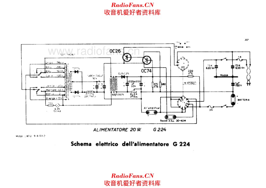 Geloso G230 PA Power supply 电路原理图.pdf_第1页