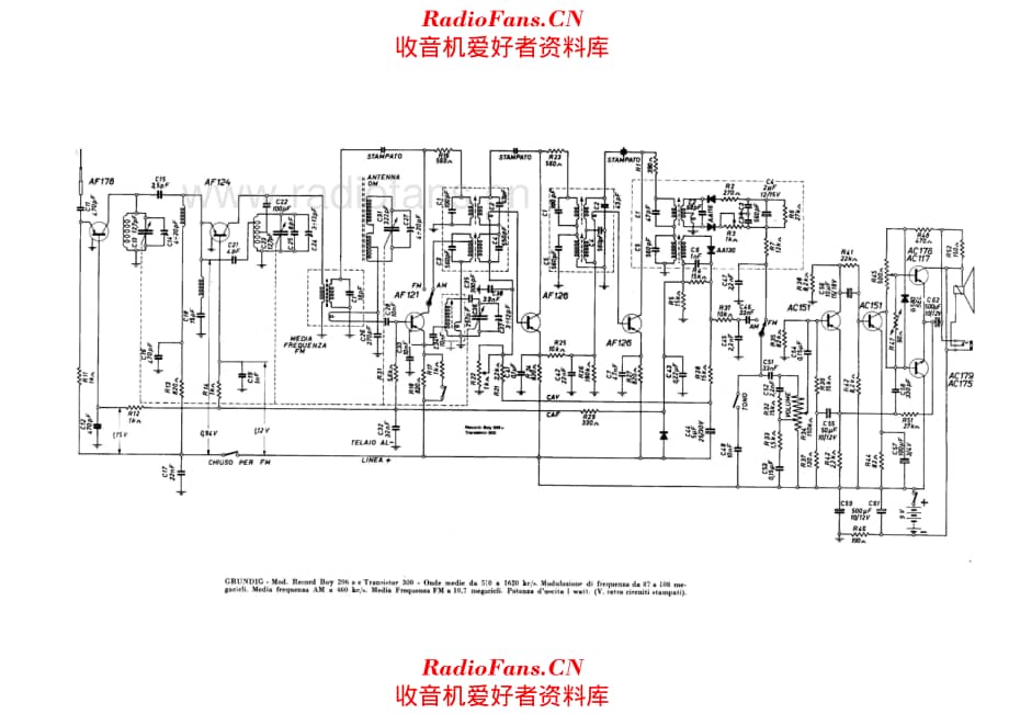 Grundig Record Boy 206a Transistor 300 电路原理图.pdf_第1页