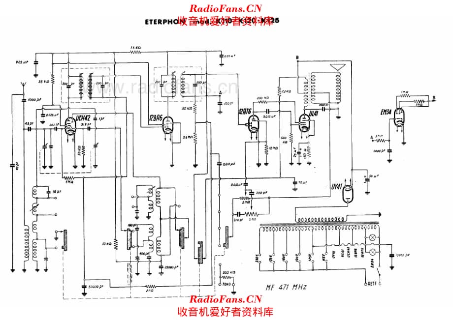 Ital Radio Eterphon K110 - K120 - K125 电路原理图.pdf_第1页