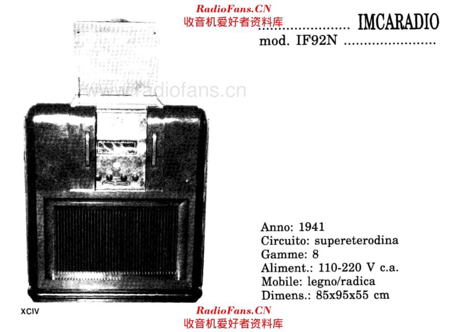Imca Radio IF92N 电路原理图.pdf_第1页