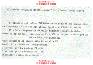 Imcaradio Pangamma IF121 service manual 电路原理图.pdf