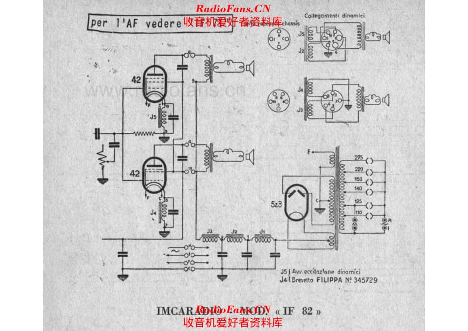 Imca Radio IF71 IF82 BF 电路原理图.pdf_第1页