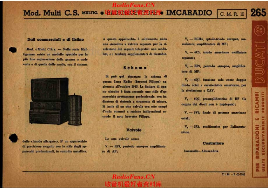 Imcaradio CMR10 IV series Multi CS 电路原理图.pdf_第1页