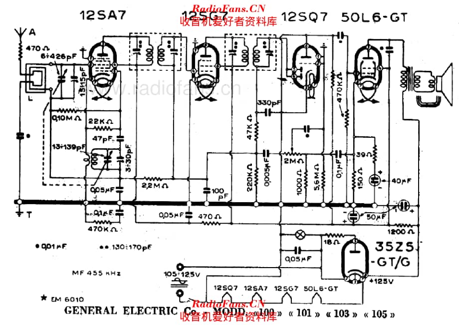 General Electric 100 101 103 105 电路原理图.pdf_第1页