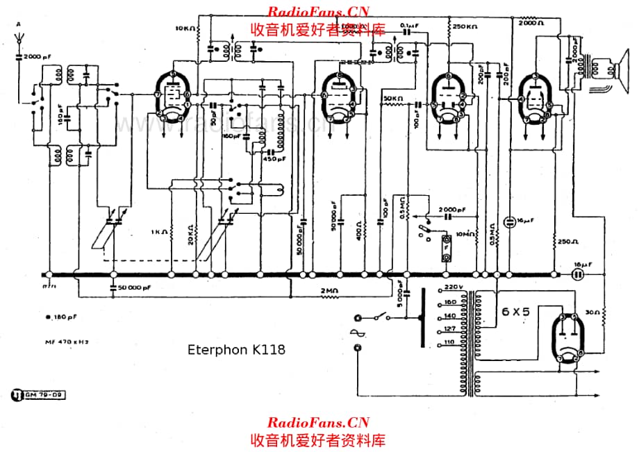 Ital Radio Eterphon K118 电路原理图.pdf_第1页