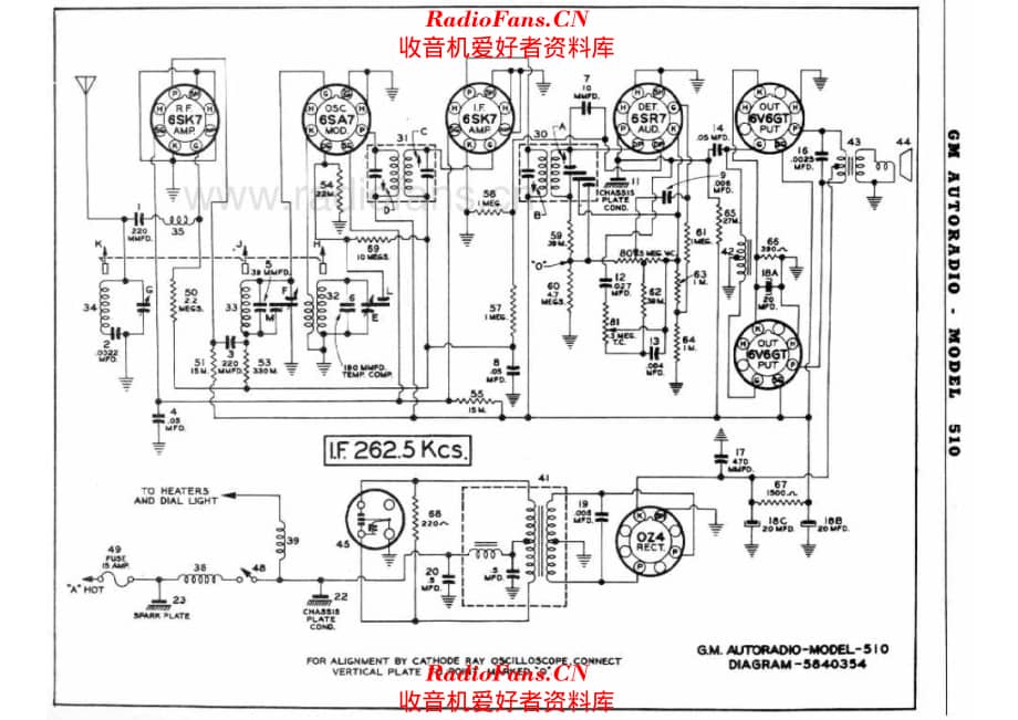 General Motors 510 - 1951 电路原理图.pdf_第1页