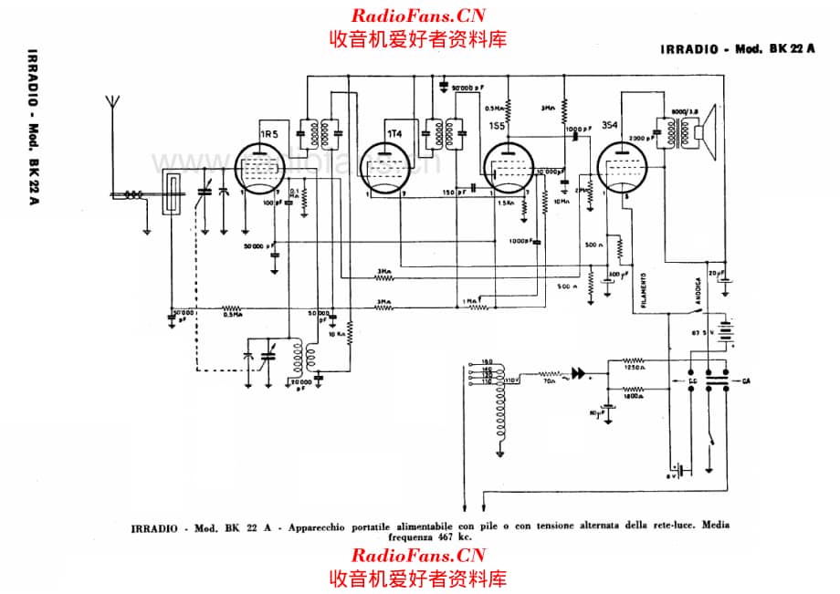 Irradio BK22A 电路原理图.pdf_第1页