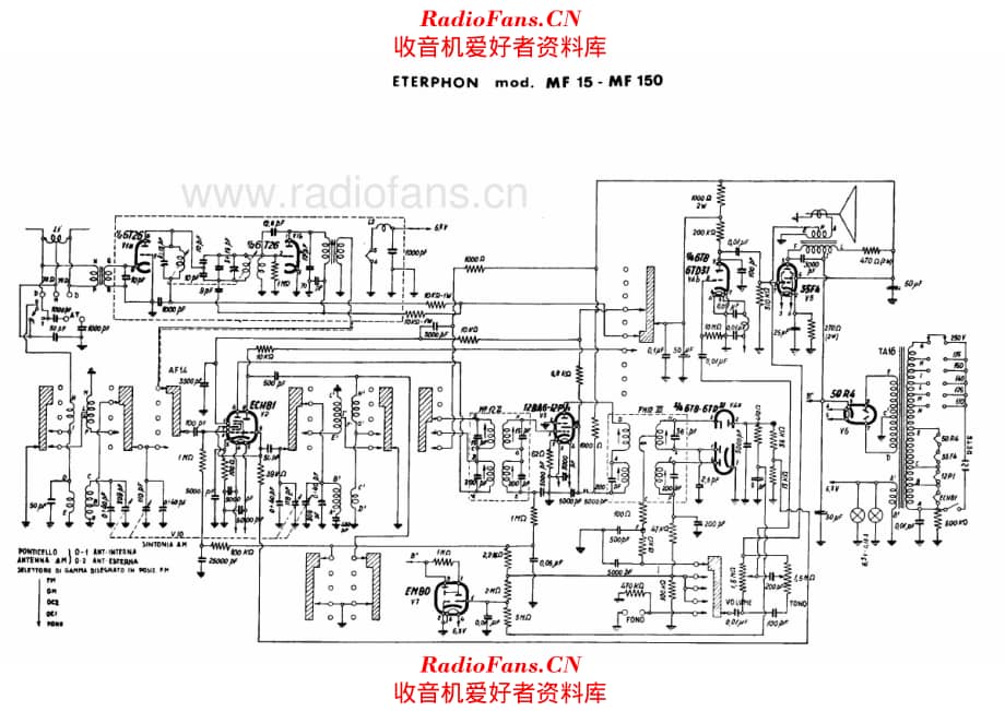 Ital Radio Eterphon MF15 - MF150 电路原理图.pdf_第1页