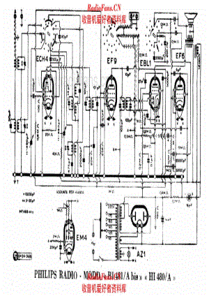 Philips BI481A bis HI480A 电路原理图.pdf