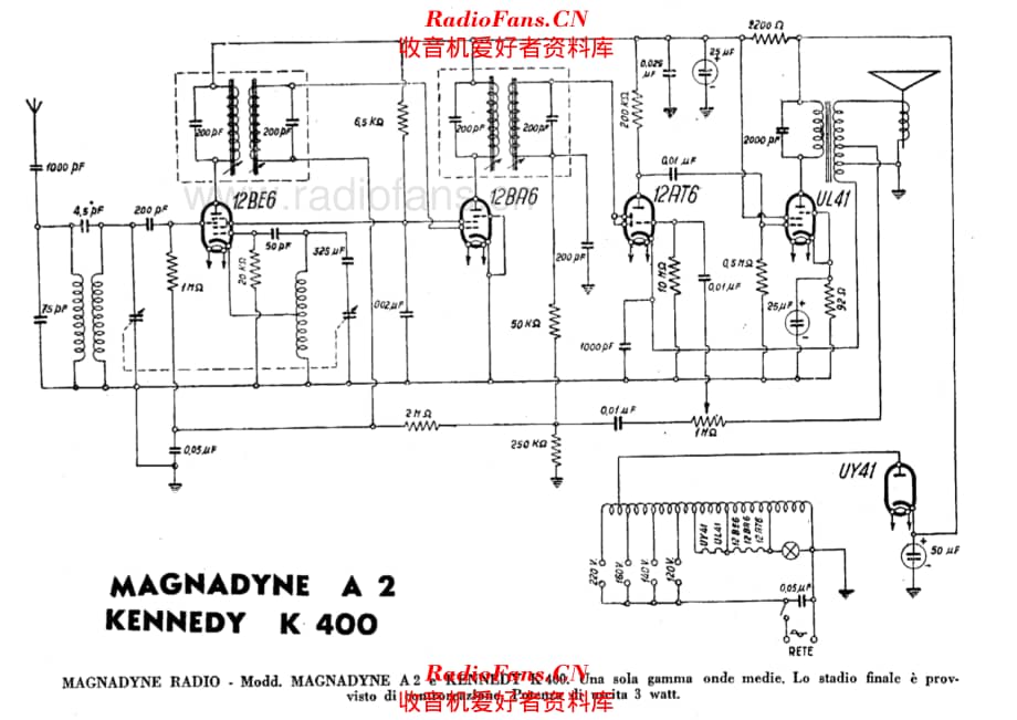 Magnadyne A2 Kennedy K400 电路原理图.pdf_第1页