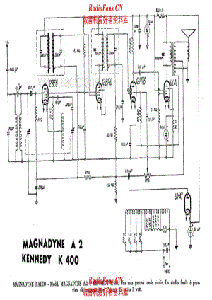 Magnadyne A2 Kennedy K400 电路原理图.pdf