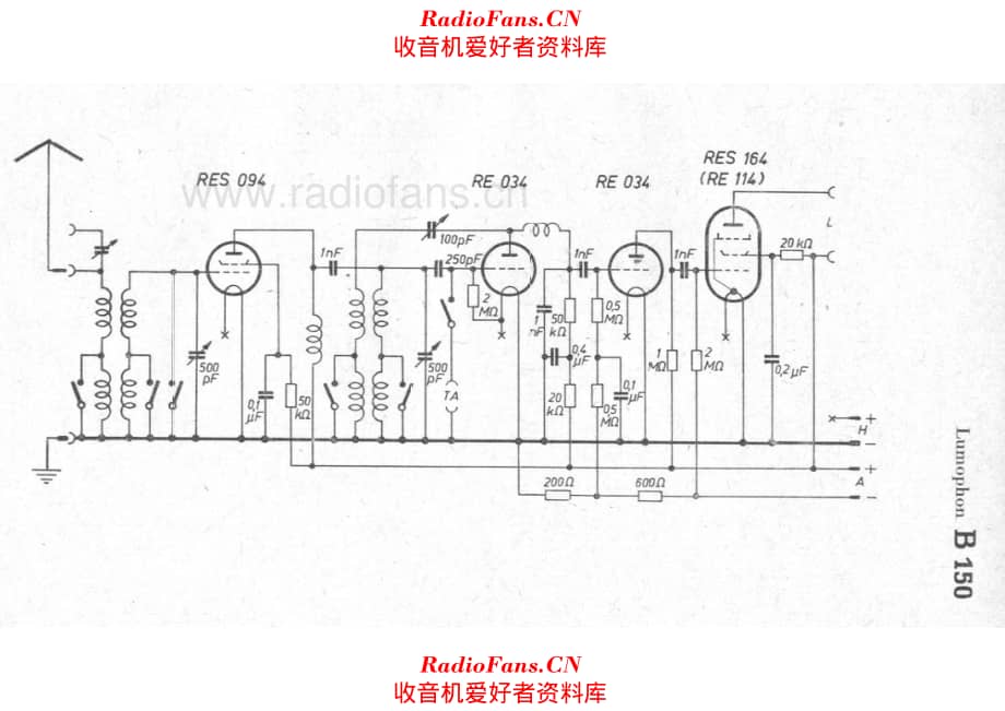 Lumophon B150 电路原理图.pdf_第1页