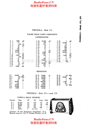 Phonola 571 components 电路原理图.pdf