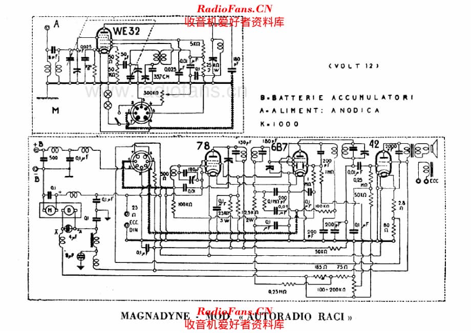 Magnadyne Autoradio Raci 电路原理图.pdf_第1页