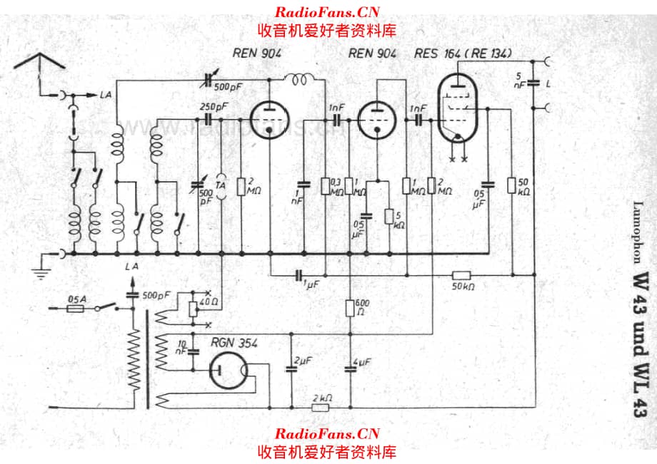 Lumophon W43 WL43 电路原理图.pdf_第1页