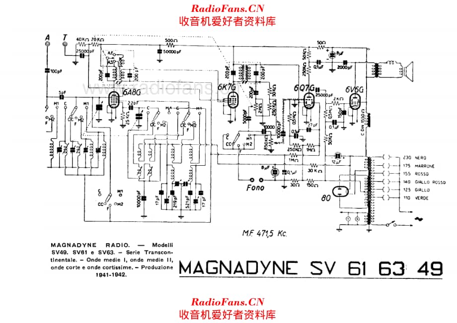 Magnadyne SV49 SV61 SV63 电路原理图.pdf_第1页