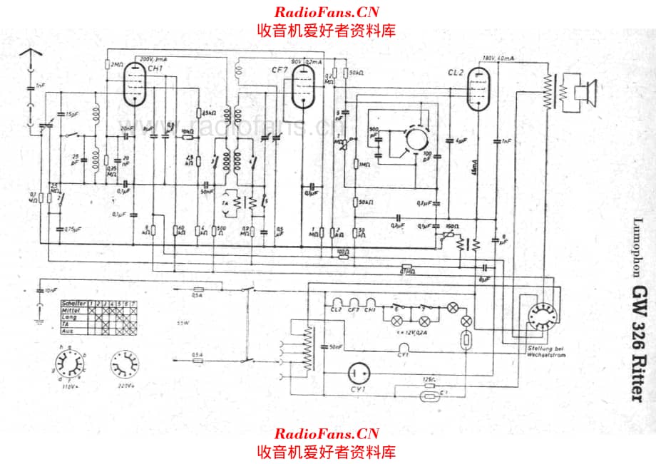 Lumophon GW326 Ritter 电路原理图.pdf_第1页