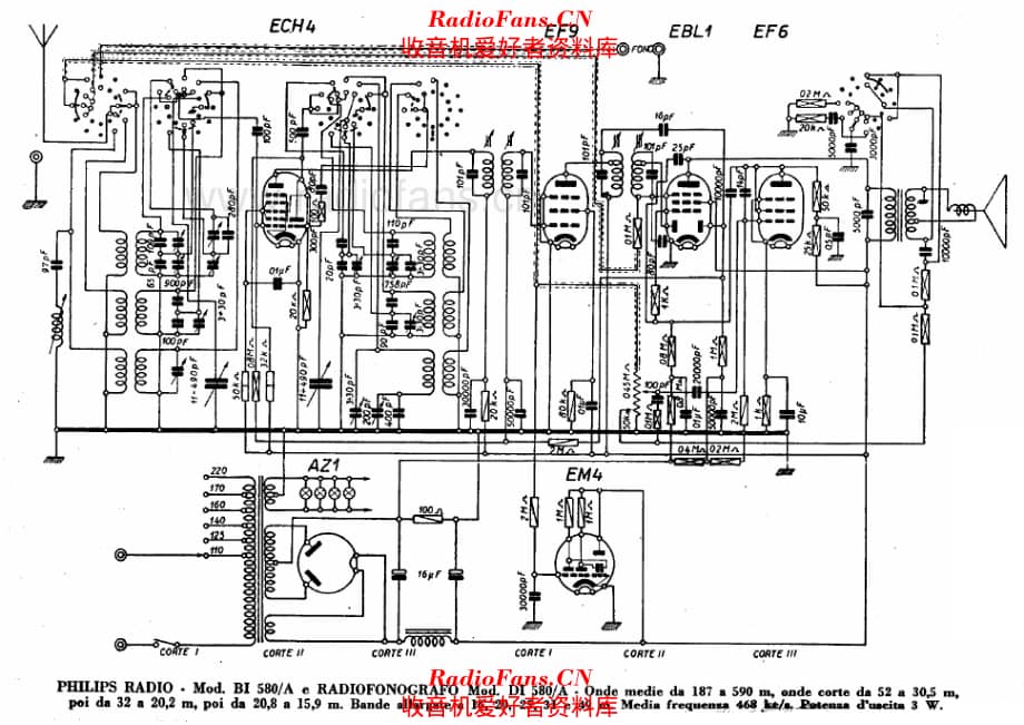 Philips BI580A Radiofonogr DI580A 电路原理图.pdf_第1页