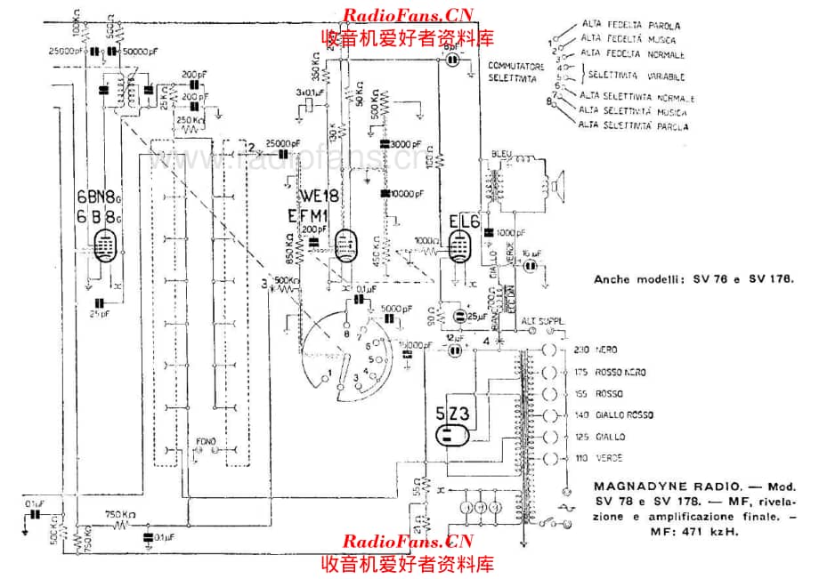 Magnadyne SV78 SV178 detector and AF amplifier 电路原理图.pdf_第1页