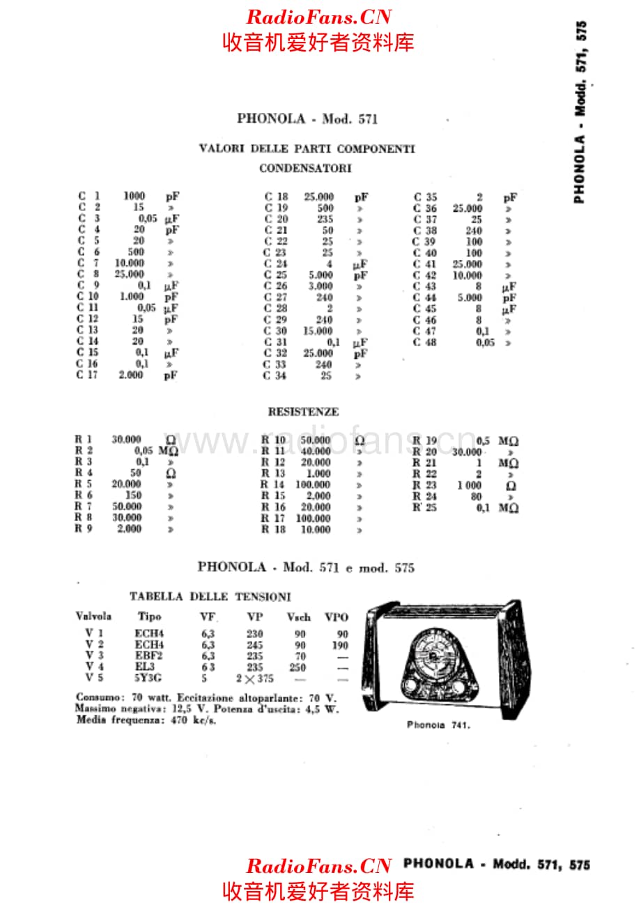 Phonola 571 components_2 电路原理图.pdf_第1页