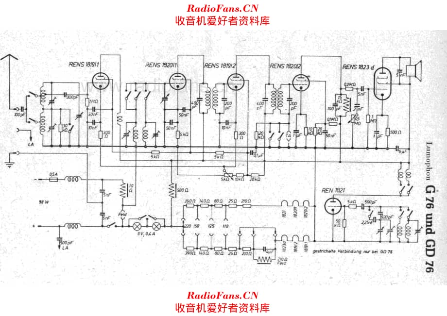 Lumophon G76 GD76 电路原理图.pdf_第1页