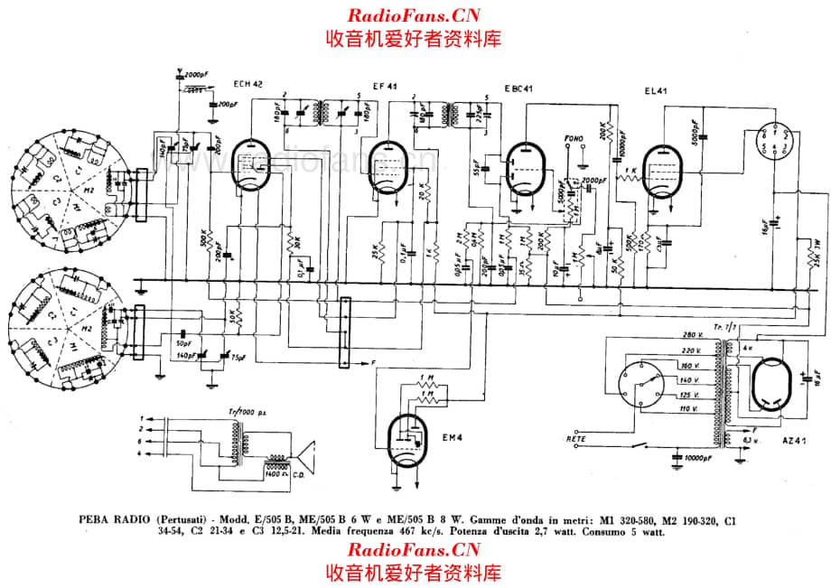 PEBA E-505B ME-505B 6W ME-505B 8W 电路原理图.pdf_第1页