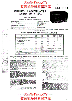 Philips 133 133A 电路原理图.pdf