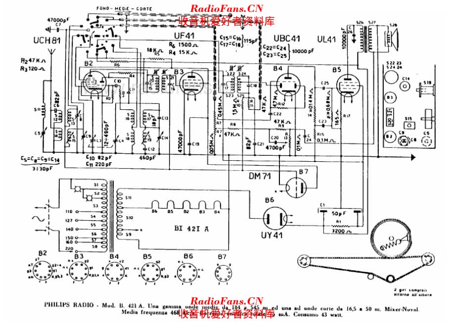 Philips BI421A 电路原理图.pdf_第1页