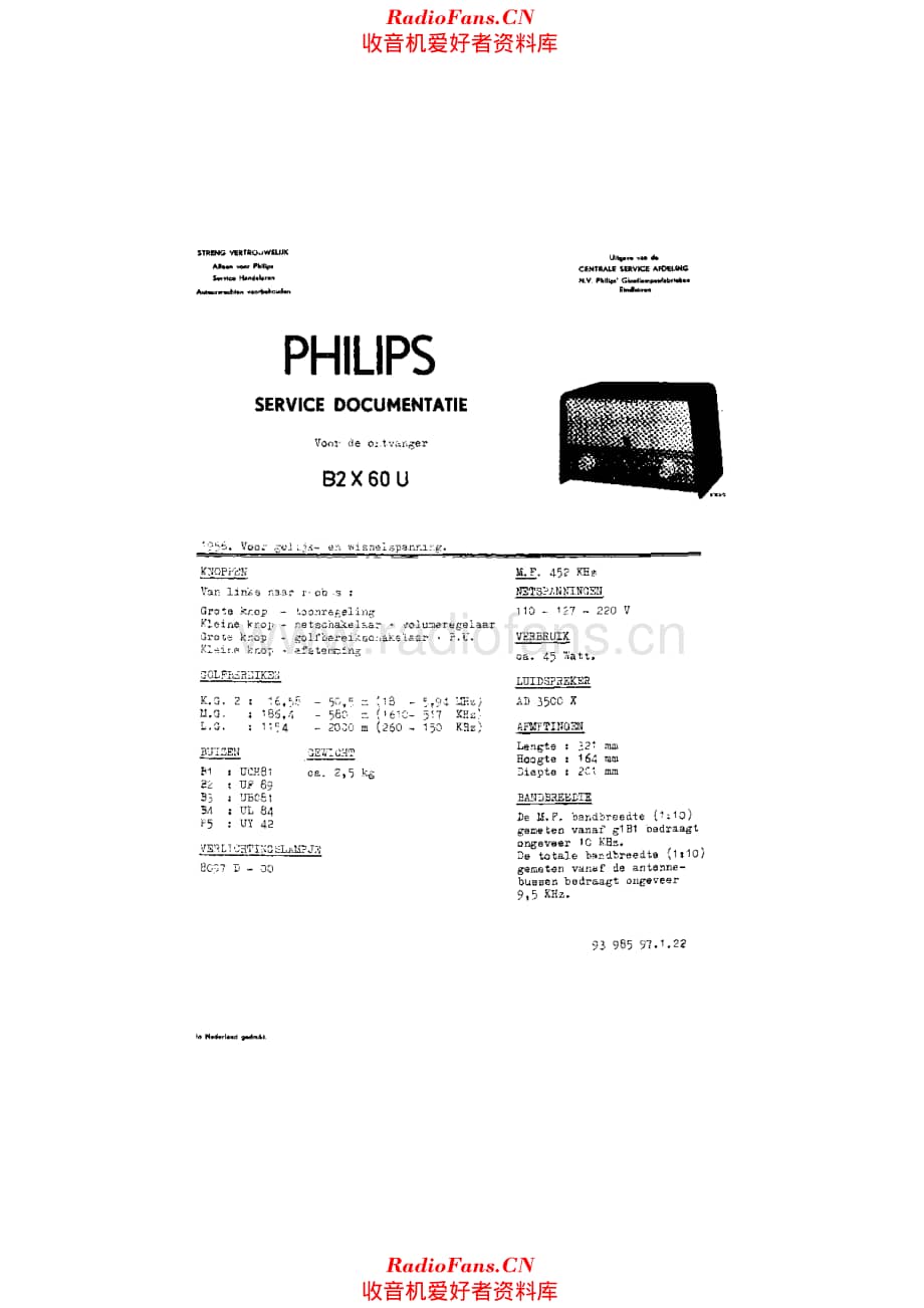 Philips B2X60U service manual 电路原理图.pdf_第1页