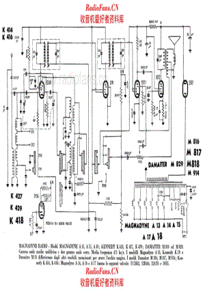 Magnadyne A13 Kennedy K418 Damaiter M818 电路原理图.pdf