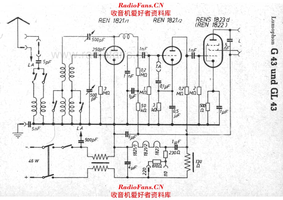 Lumophon G43 GL43 电路原理图.pdf_第1页