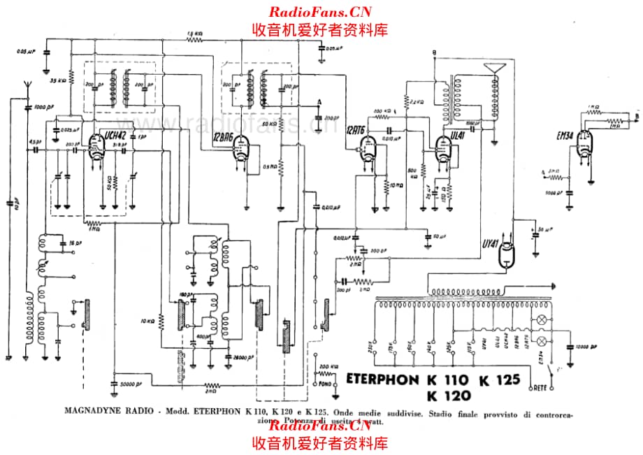 Magnadyne Etherphon K110 K120 K125 电路原理图.pdf_第1页