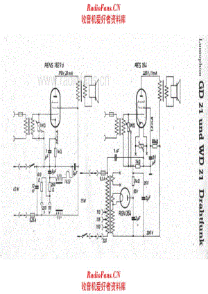 Lumophon GD21 WD21 Drahtfunk 电路原理图.pdf